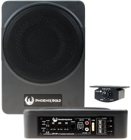 Phoenix Gold ZR10P 10 inch underseat subwoofer + kabels, Hifi-Focus, Aalsmeerderweg 173 1432 CL, Aalsmeer, Nieuw, Ophalen of Verzenden