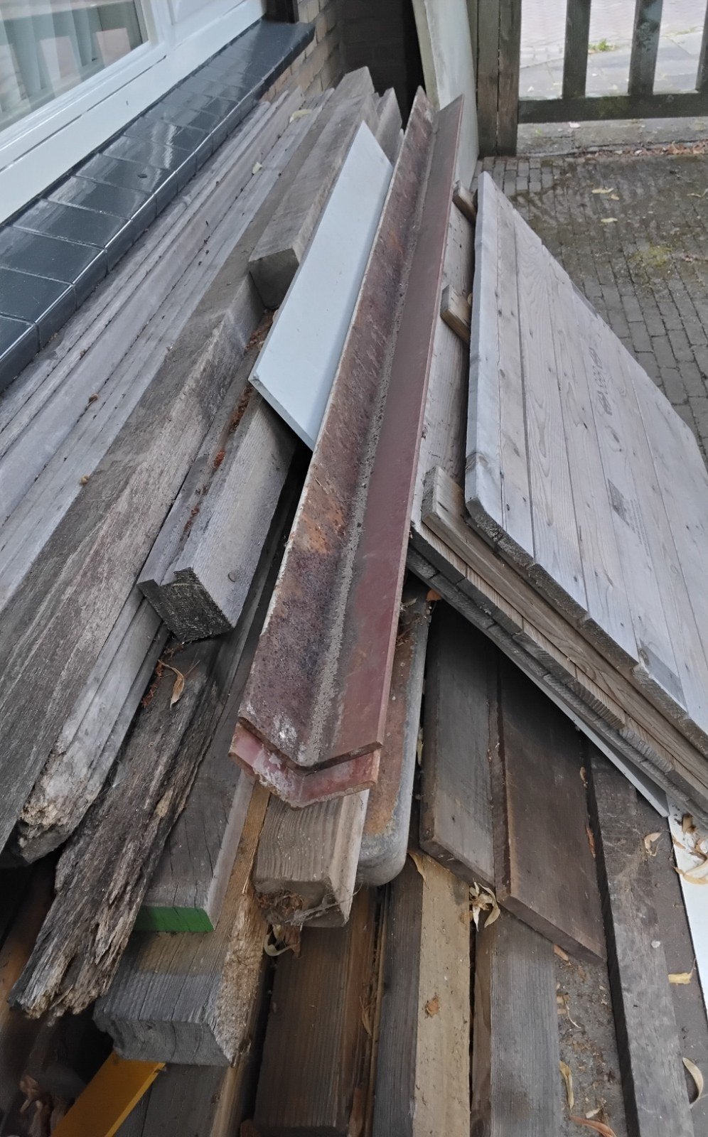2x Gebruikte Hoekstaal Profielen 8cmx8cmx195 cm lang 8mm dik, Ophalen, Gebruikt
