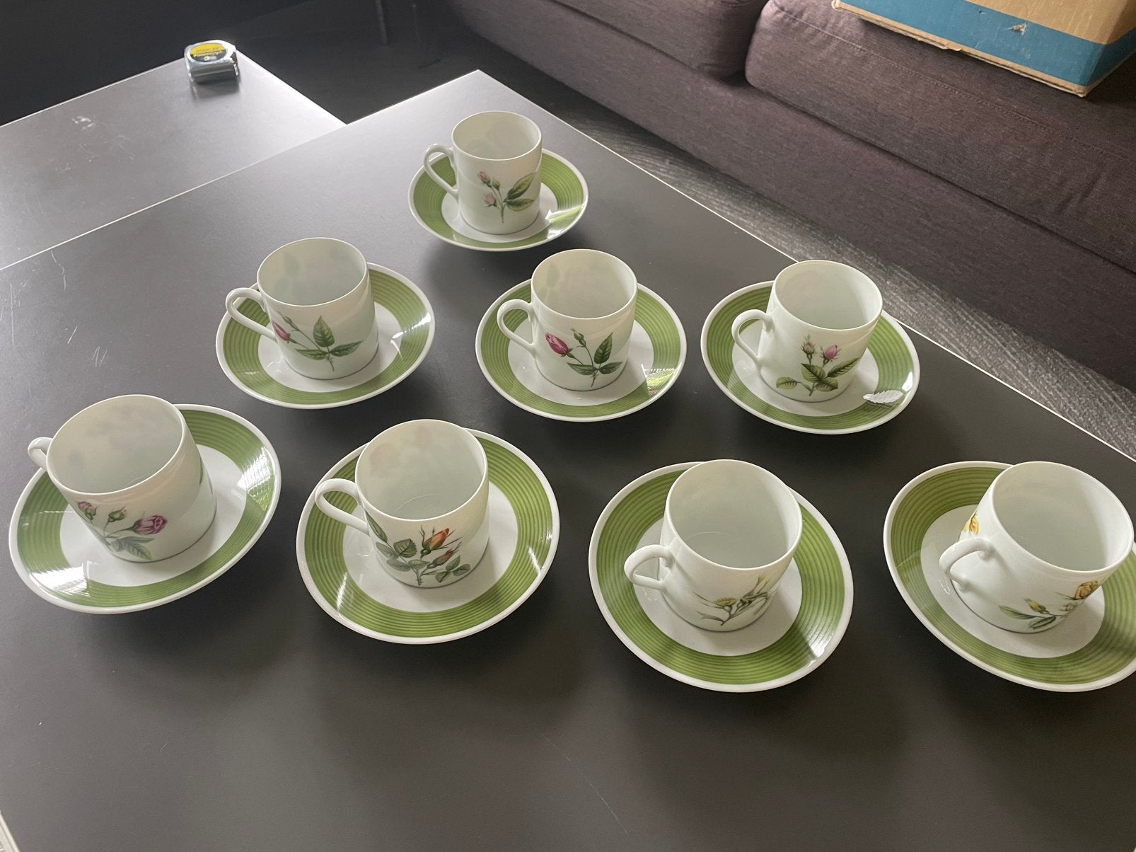 Hutschenreuther porseleinen koffiekop en schotel - Redouté, Ophalen of Verzenden