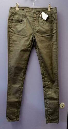 Costes zilverkleurige Perfect Skinny broek mt S nr 34124, Maat 38/40 (M), Costes, ., Ophalen of Verzenden