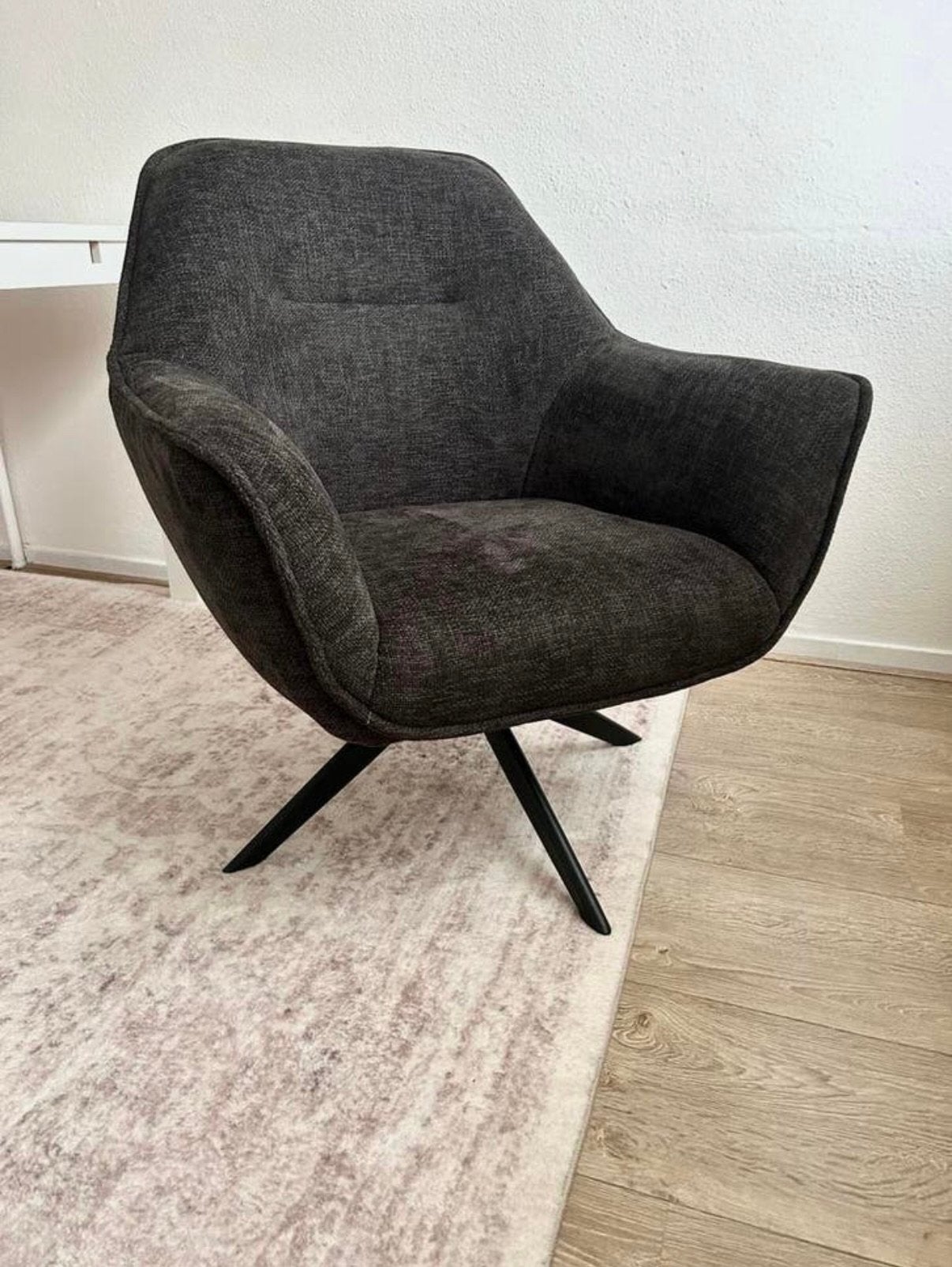 Design fauteuil draaibaar, bureau stoel, als nieuw, Ophalen of Verzenden, Zo goed als nieuw, Eén, Stof