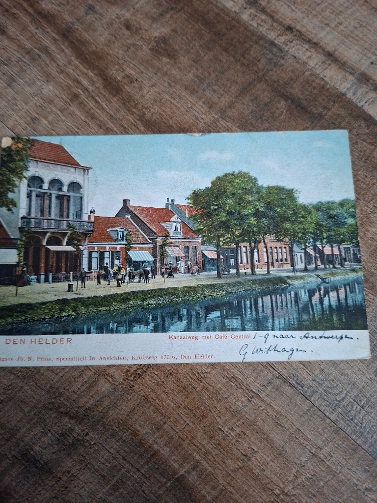 den helder, Verzamelen, Ansichtkaarten | Nederland, Ophalen of Verzenden, Voor 1920, Gelopen, Noord-Holland