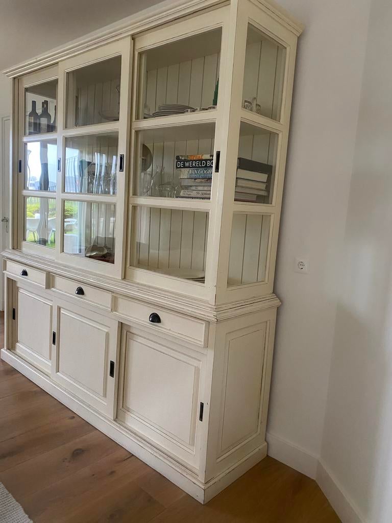 Buffetkast Gebroken Wit - 220x215x53 cm, Gebruikt, 200 cm of meer, Ophalen of Verzenden, Met lade(s)