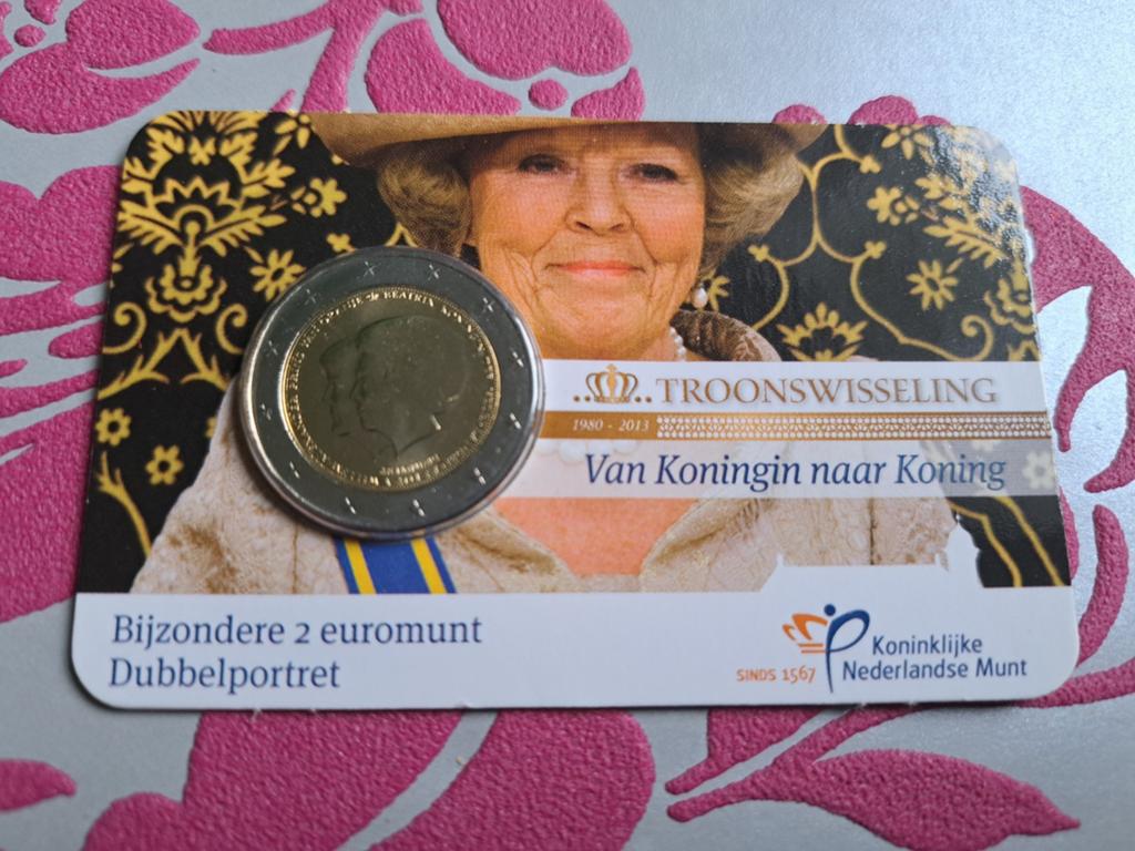 2 euro coincard Nederland Dubbelportret 2013, Postzegels en Munten, Munten | Nederland, Ophalen of Verzenden, Koningin Beatrix