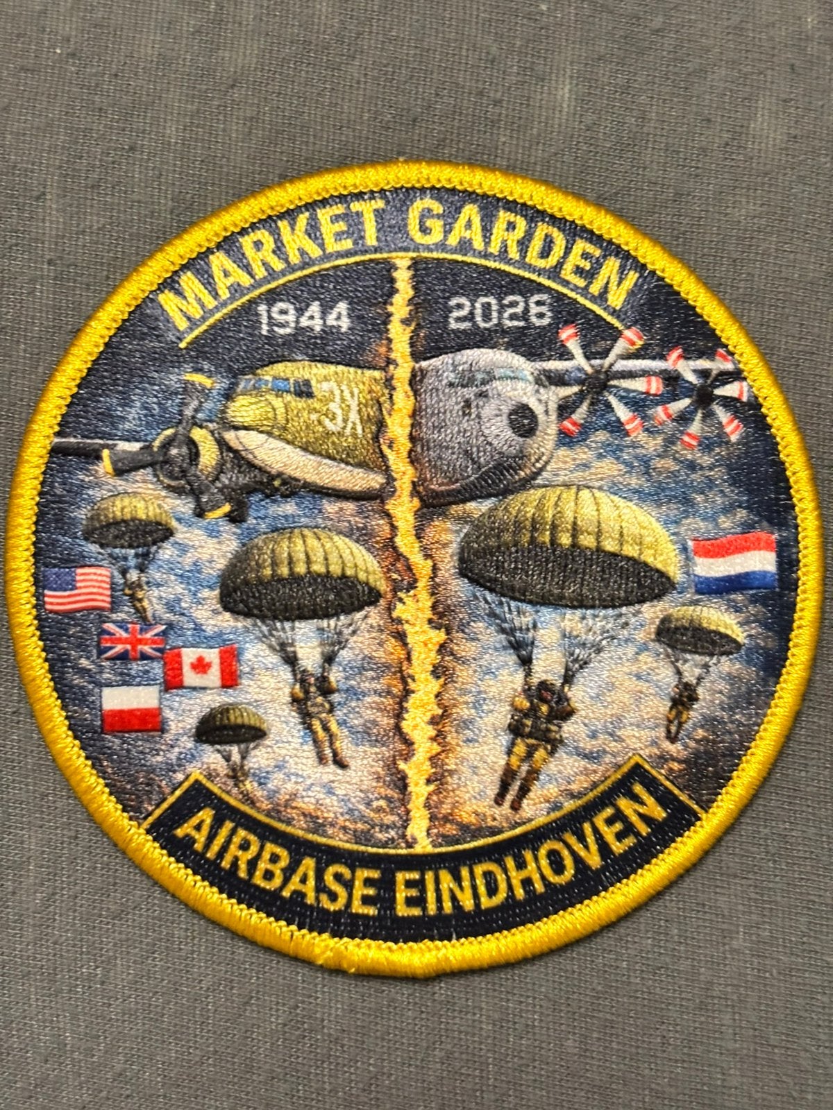 Embleem market garden Airbase Eindhoven 1944-2026, Verzenden, Luchtmacht, Nederland, Embleem of Badge