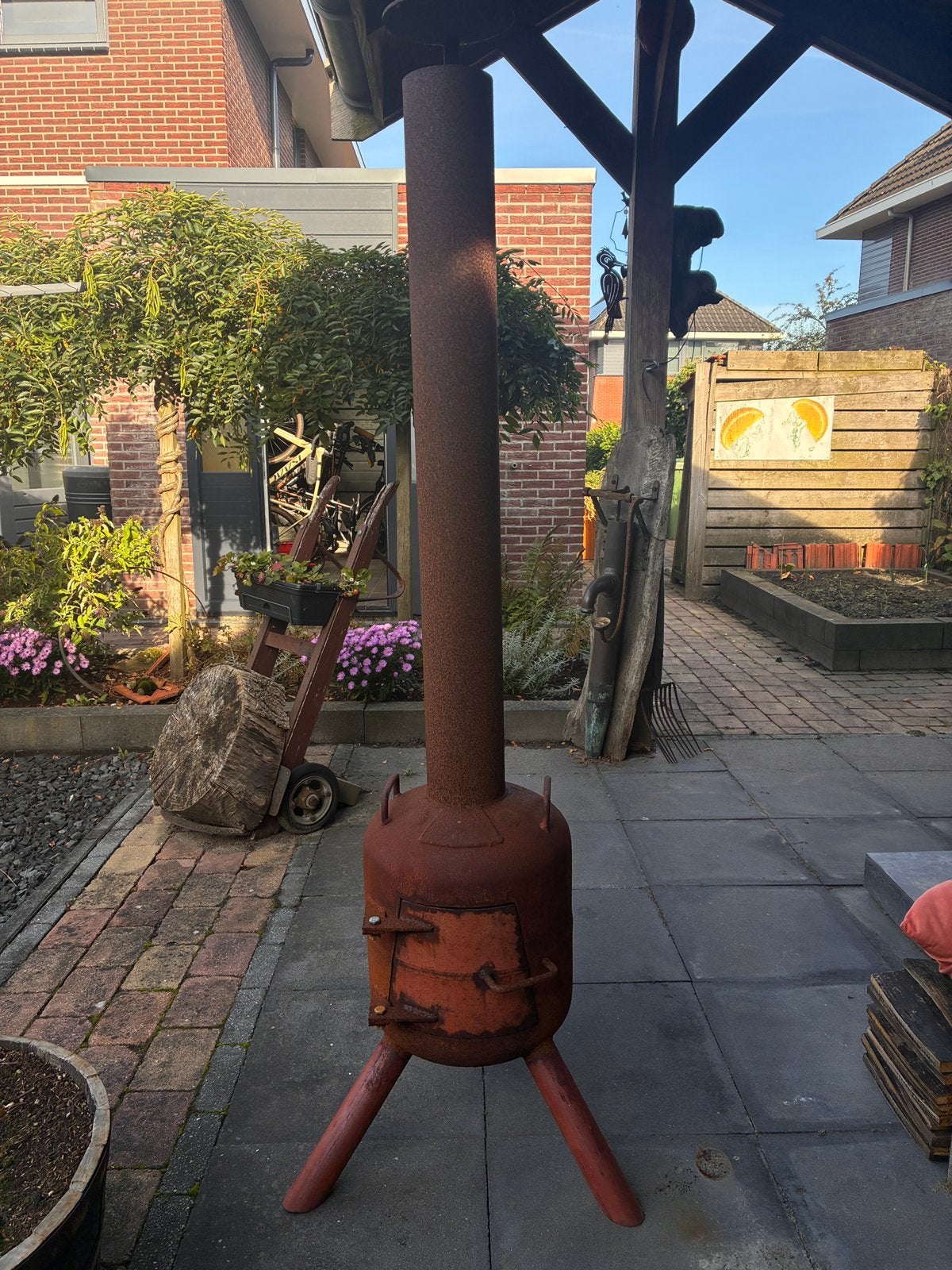 Tuinhaard, Ophalen, Gebruikt