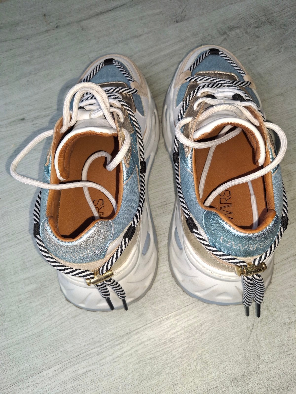 DWRS sneakers champagne/jeans maat 40, DWRS, Blauw, Ophalen of Verzenden, Sneakers of Gympen