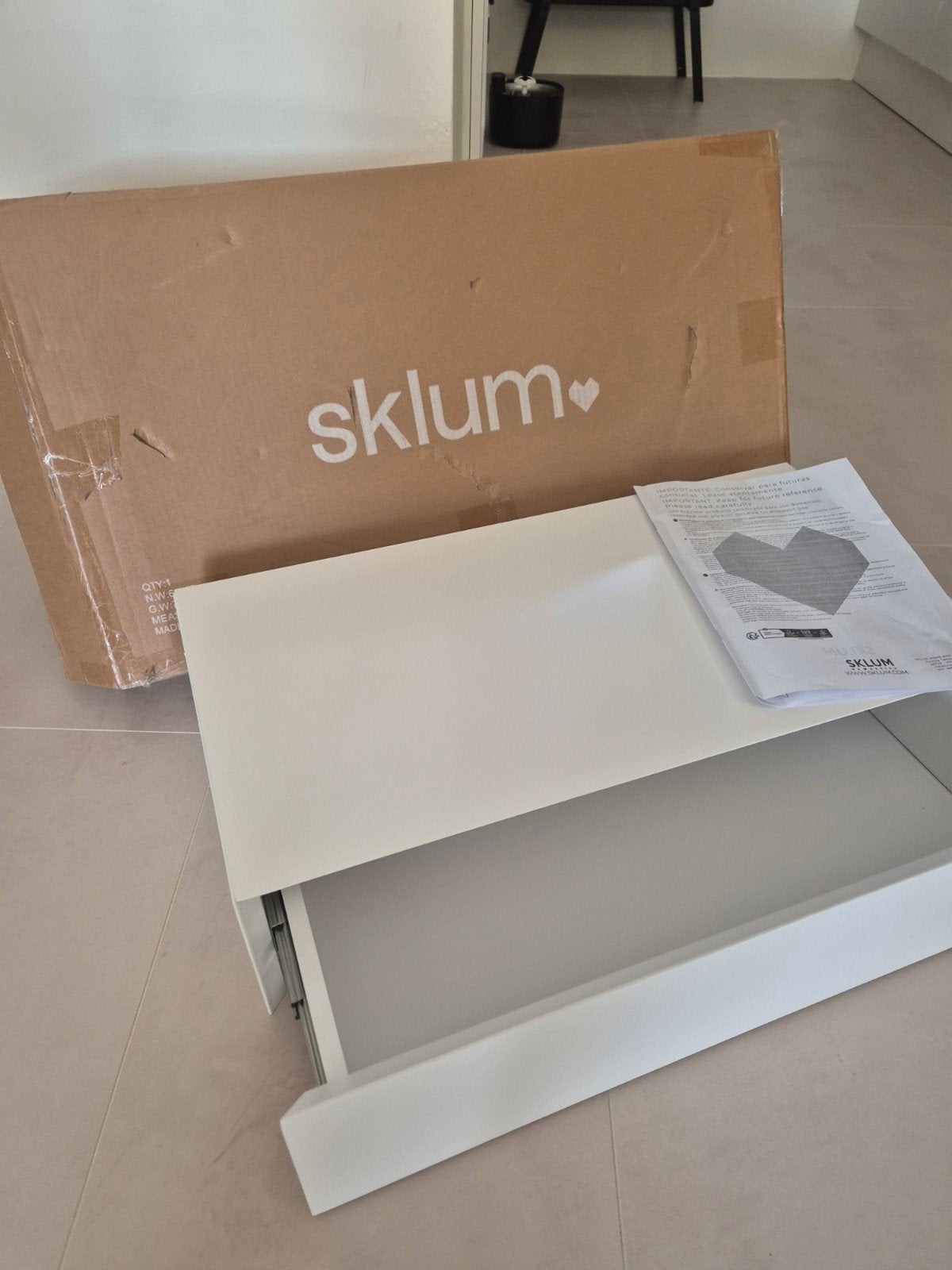 Sklum Florens zwevende ladekast 60x30x15 nachtkastje, Ophalen of Verzenden, Nieuw
