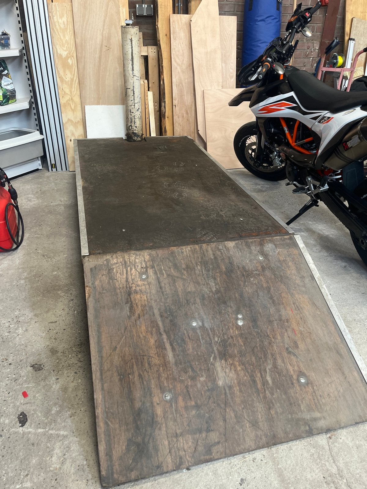 Hydraulische motorfiets hefbrug KP-135, Auto diversen, Ophalen, Gebruikt