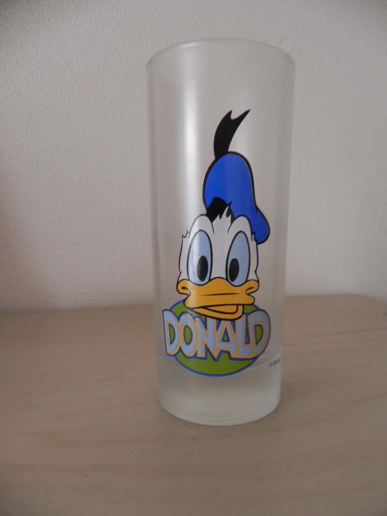 Donald Duck glas Disneyland Parijs, Verzamelen, Ophalen, Donald Duck, Zo goed als nieuw, Servies