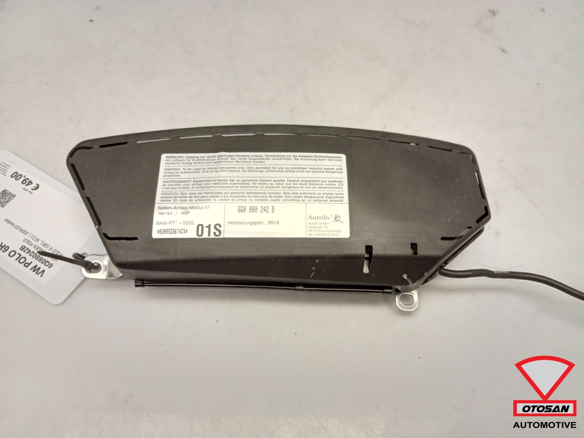 VW Polo 6R Stoelairbag Stoel Airbag Rechts 6Q0880242B, Auto-onderdelen, Gebruikt, Volkswagen, Volkswagen AG, Berliner Ring 2
38440  Wolfsburg, DE