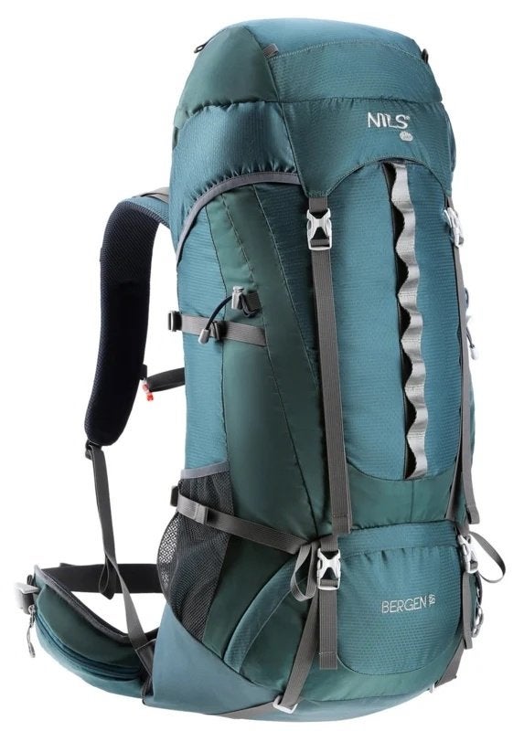 Nils Bergen 65 liter Green Trekking Rugzak, Overige merken, 40 cm of meer, Outdoorsportshop, Nieuw