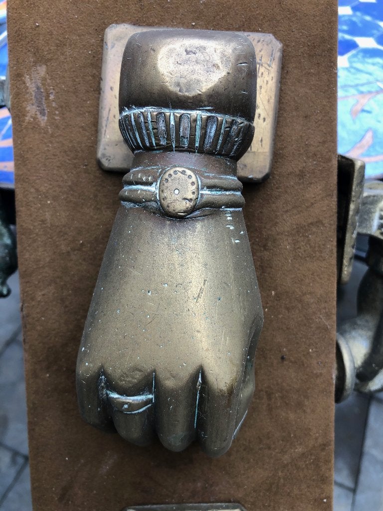 bronzen antieke deurklopper, Antiek en Kunst, Antiek | Koper en Brons, Ophalen of Verzenden