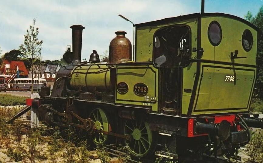 Bello stoomlocomotief NS 7742 Bergen 1989 Vintage bouwplaat, Verzamelen, Ophalen of Verzenden, Nieuw, Trein, Schaalmodel