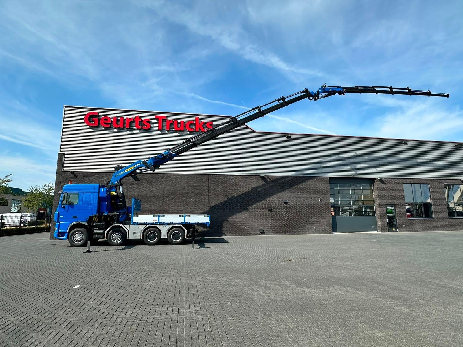 DAF XF 480 8X4 TREKKER-BAKWAGEN COMBI + PALFINGER PK 85002 E, Auto's, Achterwielaandrijving, 653 pk, Blauw, Bedrijf