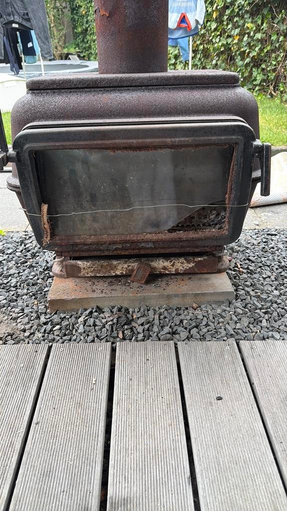 Gietijzer houtkachel, Huis en Inrichting, Kachels, Ophalen, Gebruikt, Hout, Houtkachel