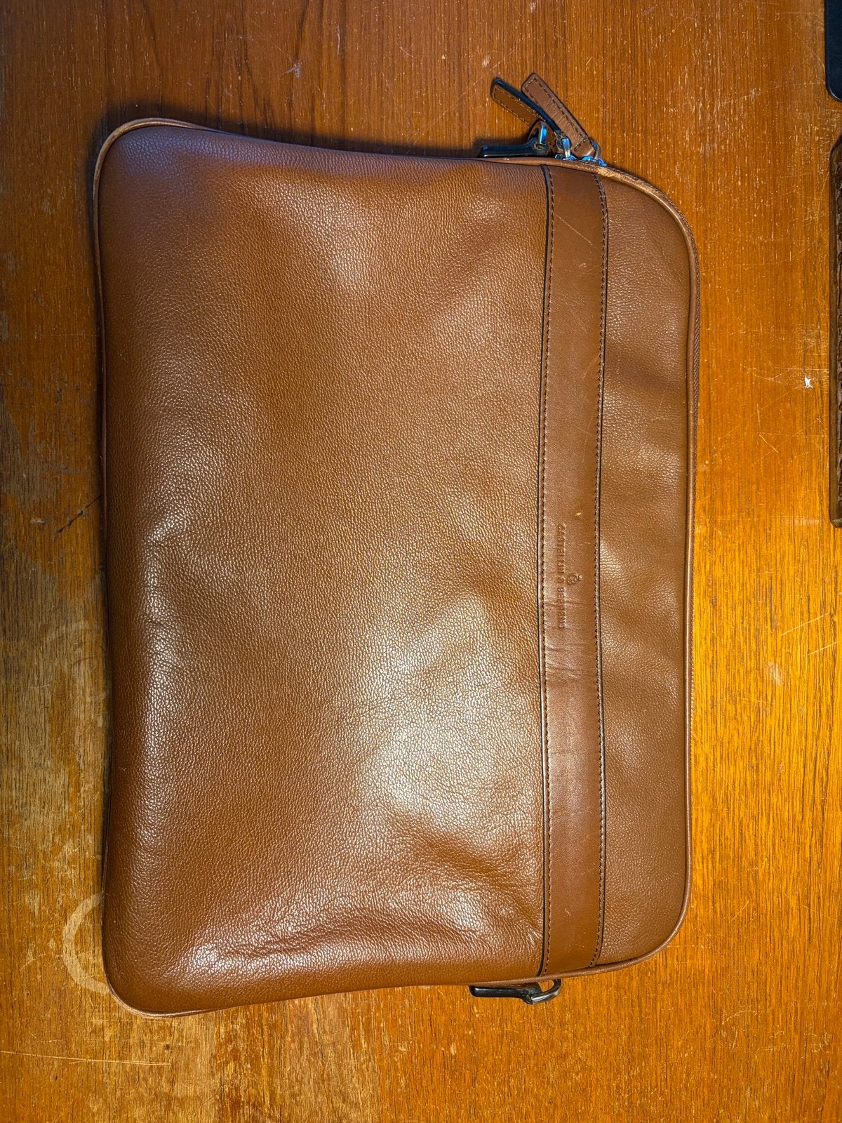 Castelijn & Beerens cognac leren laptoptas – 15,6”, Gevoerd laptopvak, 15 inch, Ophalen of Verzenden, Zo goed als nieuw