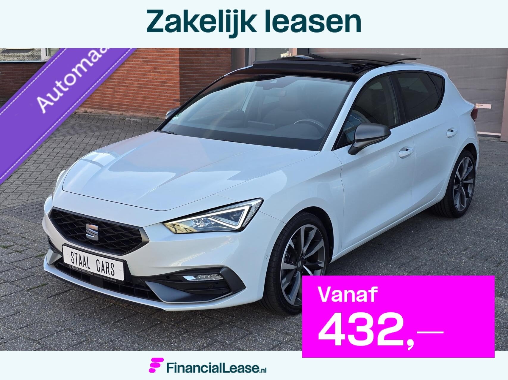 Seat Leon 1.5eTSI FR/DSG/PANO/150PK, 1272 kg, Stof, 680 kg, 4 cilinders