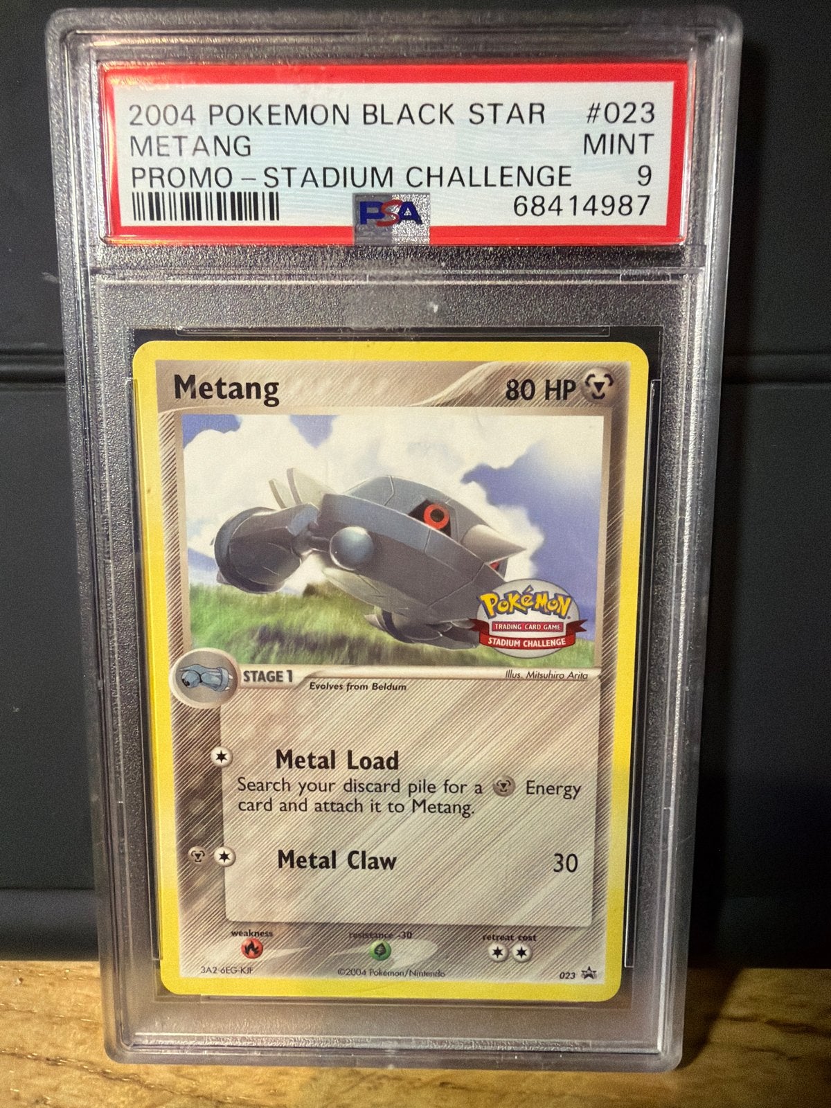 2004 Pokémon Black Star Metang Promo PSA 9 MINT, Ophalen of Verzenden, Zo goed als nieuw, Losse kaart