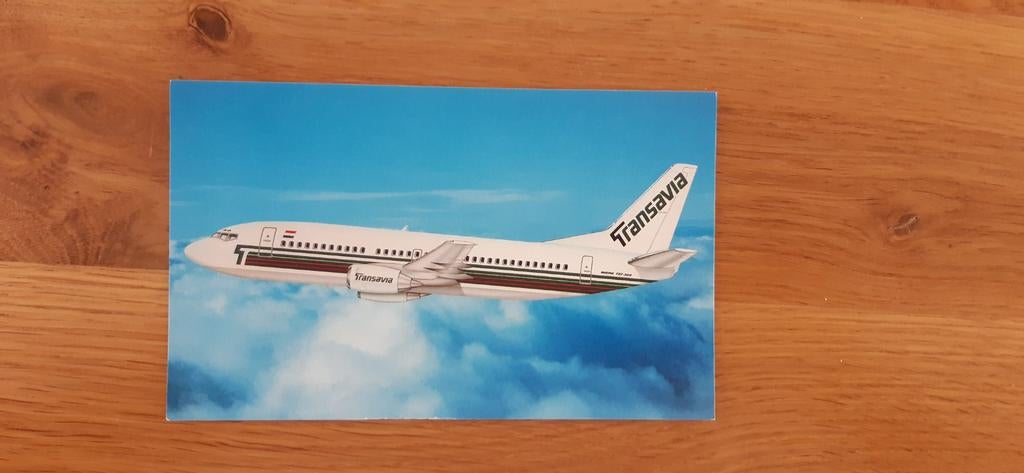 Boeing 737-300 Transavia kaart, Verzamelen, Luchtvaart en Vliegtuigspotten, Ophalen of Verzenden, Zo goed als nieuw, Kaart, Foto of Prent