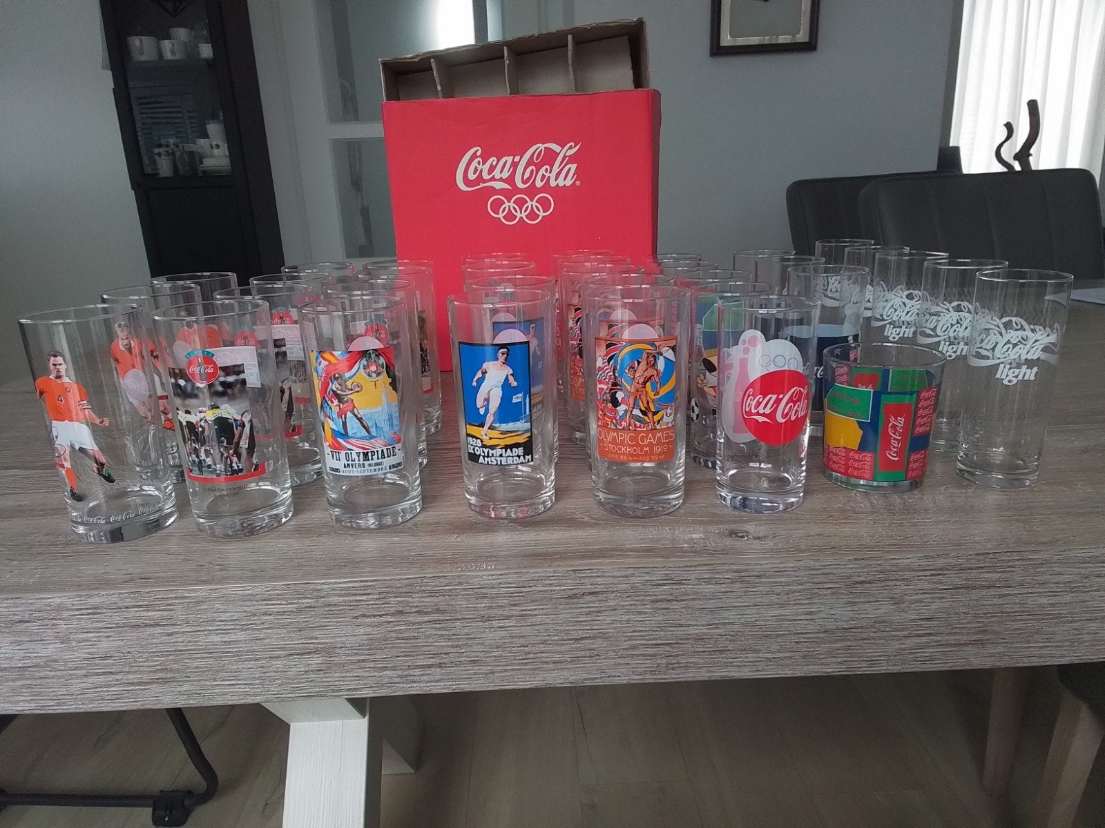 Grote collectie Coca-Cola glazen - diverse edities, Verzamelen, Ophalen, Nieuw