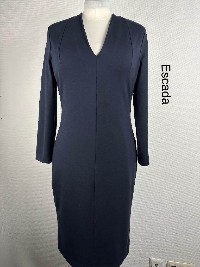 Escada Jurk  (mt: 42) 21,5/9541, Escada, Blauw, Maat 42/44 (L), Escada