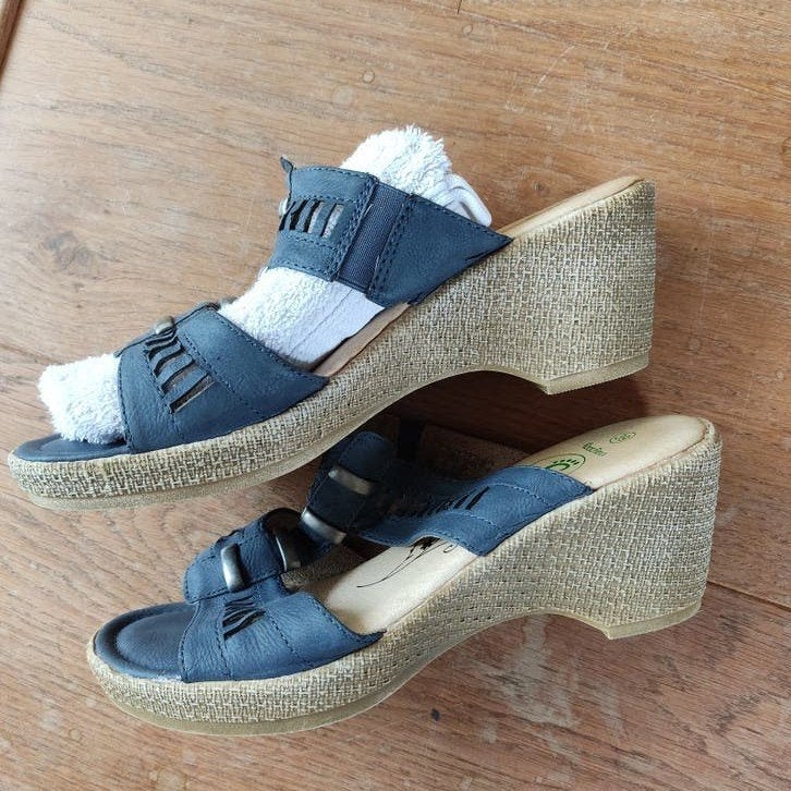 FootFlexx Blauwe Sandalen Maat 39, Kleding | Dames, Schoenen, FootFlexx, Blauw, Gedragen, Sandalen of Muiltjes
