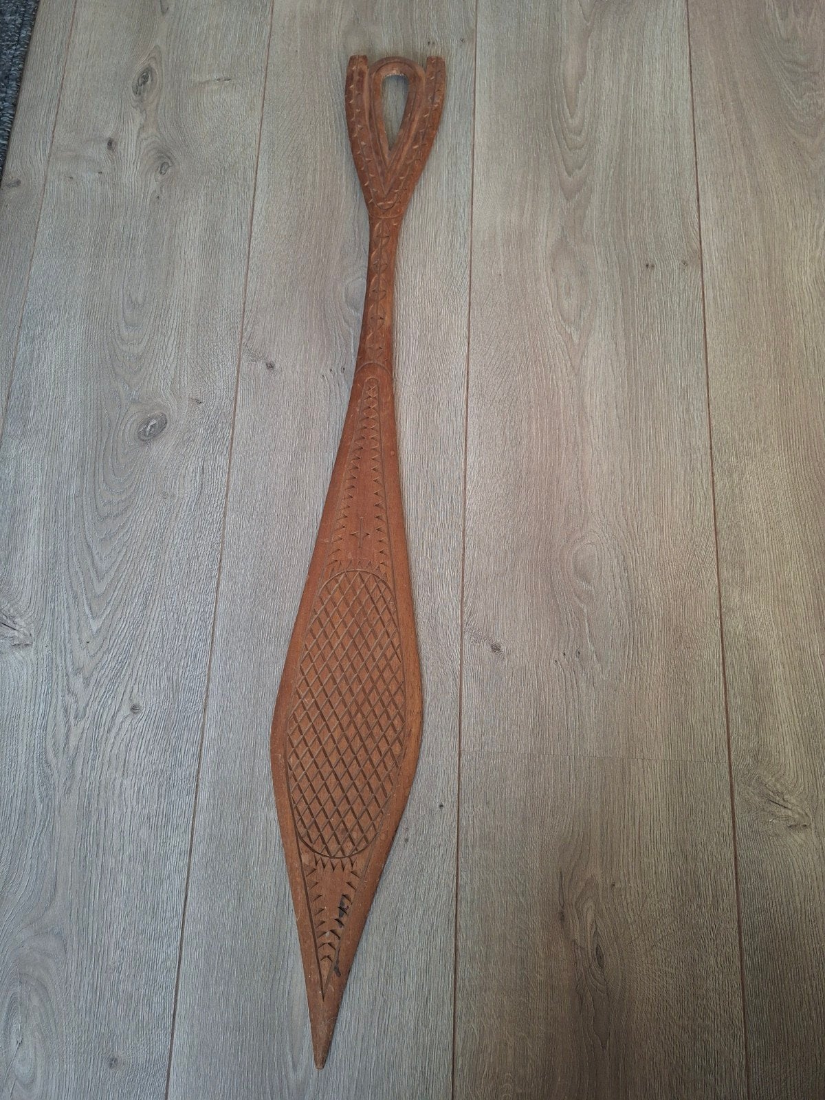 Decoratieve Houten Peddel - Handgesneden Kunst, Ophalen