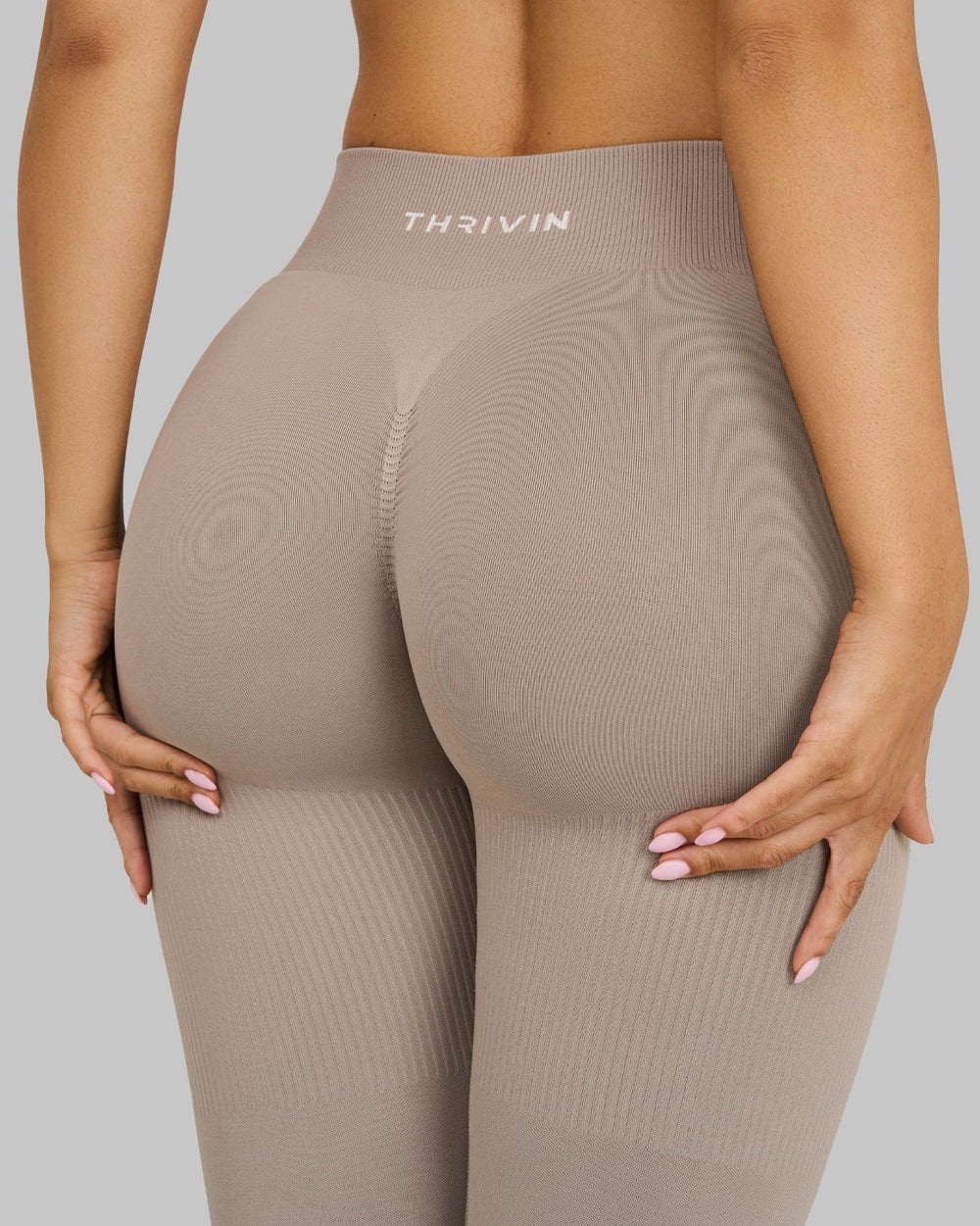 Thrivin Seamless Sculpt V2 Ribbed Contour Legging Grijs M, Legging, Nieuw, Maat 40/42 (M), Ophalen of Verzenden