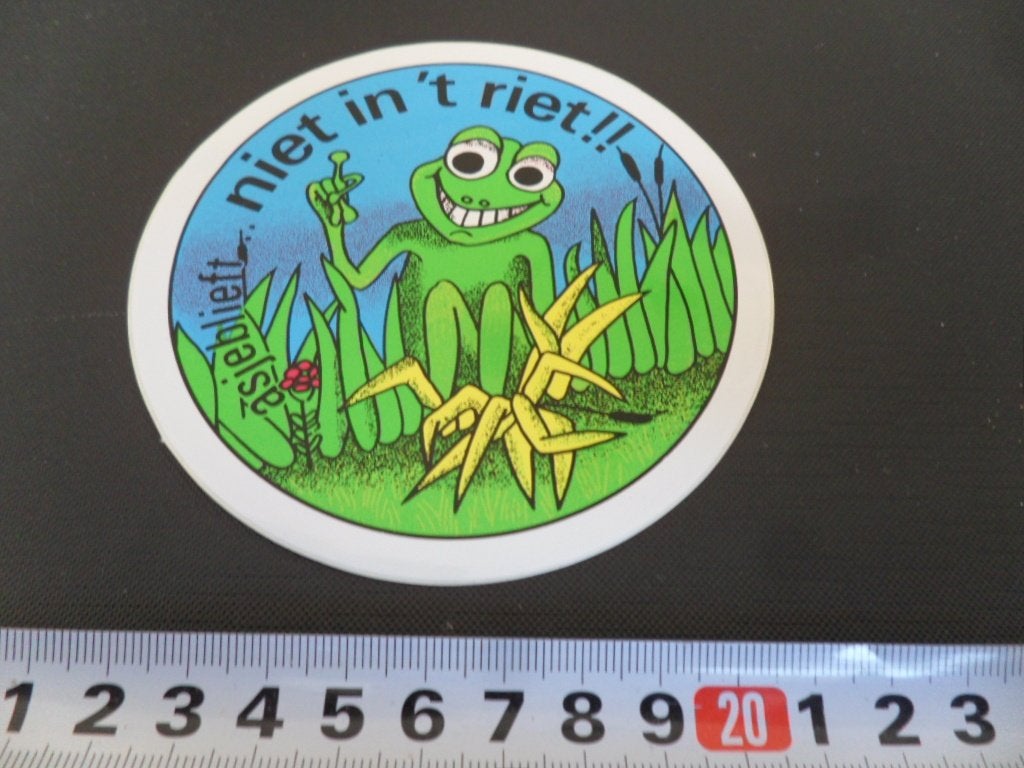 sticker asjeblieft niet in 't riet - anwb vakgroep landschap, Ophalen, Zo goed als nieuw