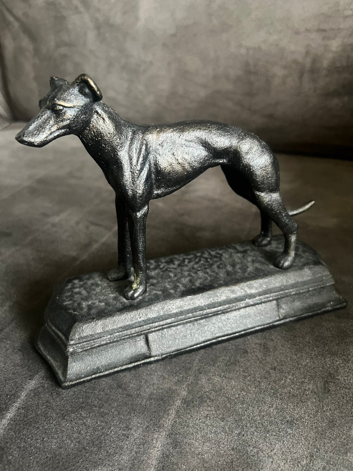 Vintage Gietijzeren Honden Beeldje., Ophalen of Verzenden