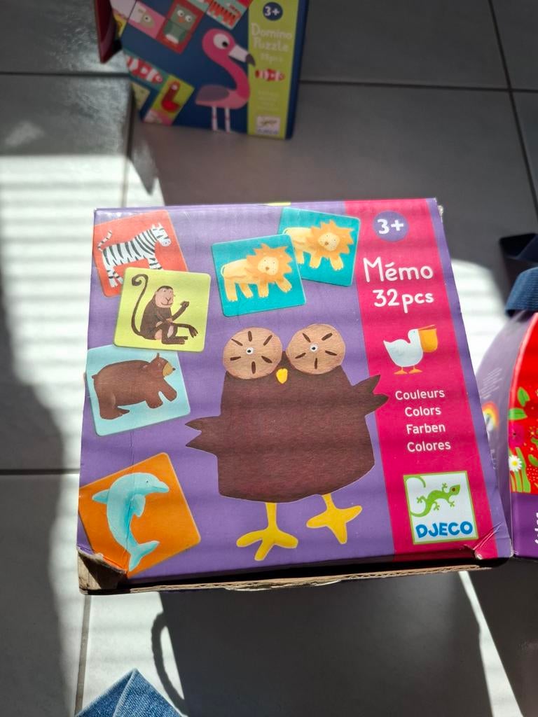 DJECO Memo Dieren Memory Spel 32 Stukjes, Ophalen, 10 tot 50 stukjes, Gebruikt, 2 tot 4 jaar
