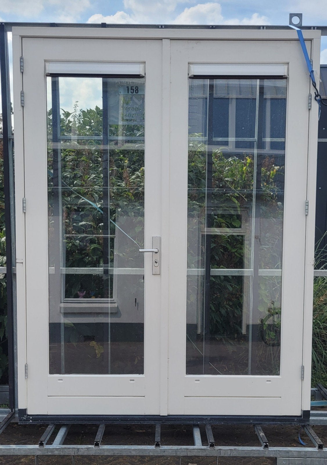Hardhouten openslaande tuindeuren inclusief kozijn!, Ophalen, Gebruikt, Deurkozijn, 150 tot 225 cm