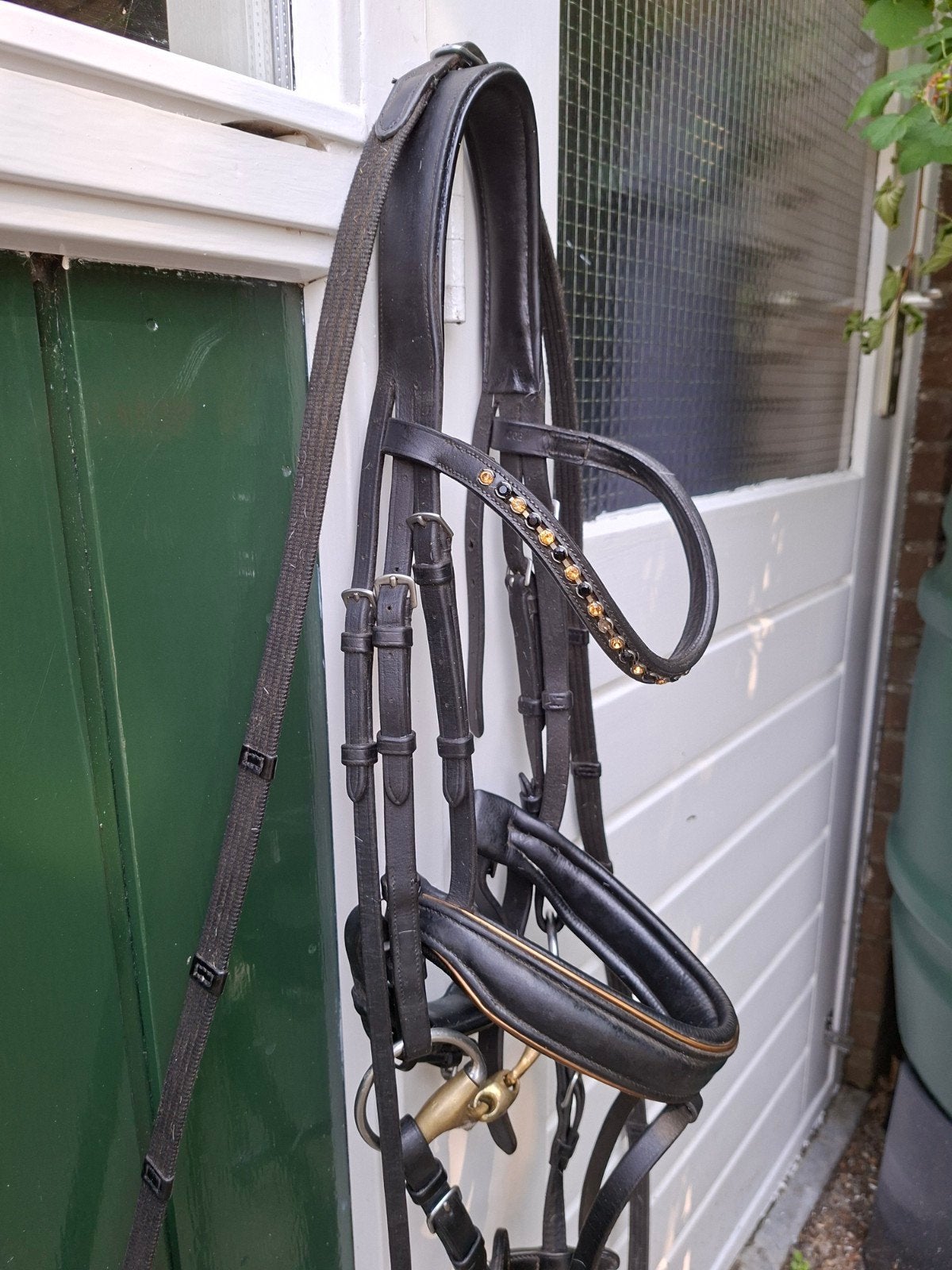 Hoofdstel maat cob incl teugels en bit, Dieren en Toebehoren, Ophalen of Verzenden, Zwart, Cob, Verstelbaar