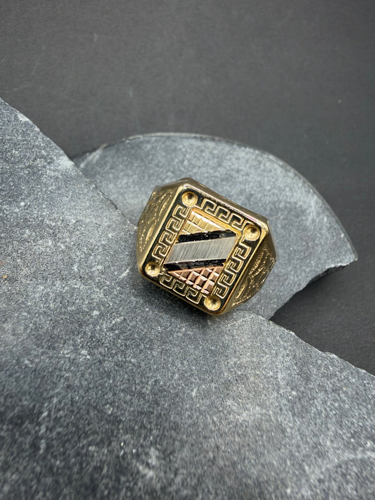 14k Gouden Tricolor Ring, Nieuw, Ophalen of Verzenden, 17 tot 18, Dame of Heer