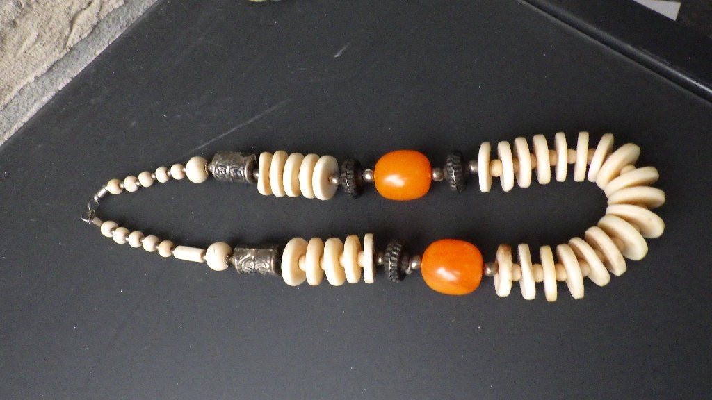 mooie vintage ketting (Resin en been), Ophalen of Verzenden, Huis en Inrichting