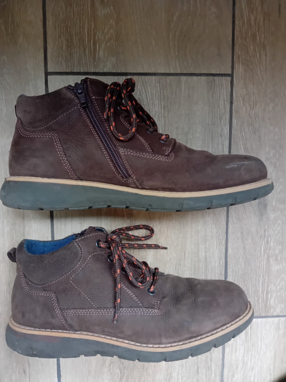 bruine herenschoenen Hush Puppies 42 leer, Bruin, Ophalen of Verzenden, Hush Puppies, Gedragen