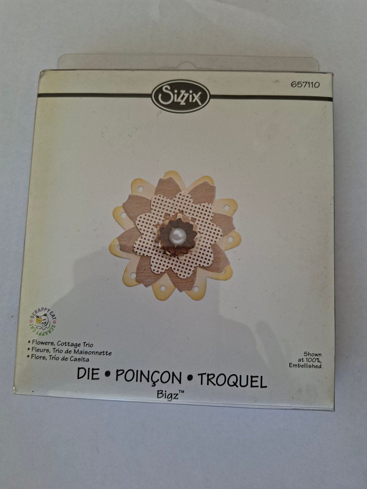 Nieuw Sizzix Bigz Snijmal 657110 Flower Cottage Trio, Ophalen of Verzenden