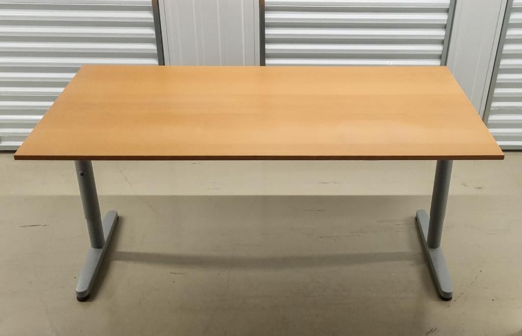 Moet Weg Ikea kantoorbureau 160x80 goede staat, Ophalen, Overige typen, 160 cm, In hoogte verstelbaar