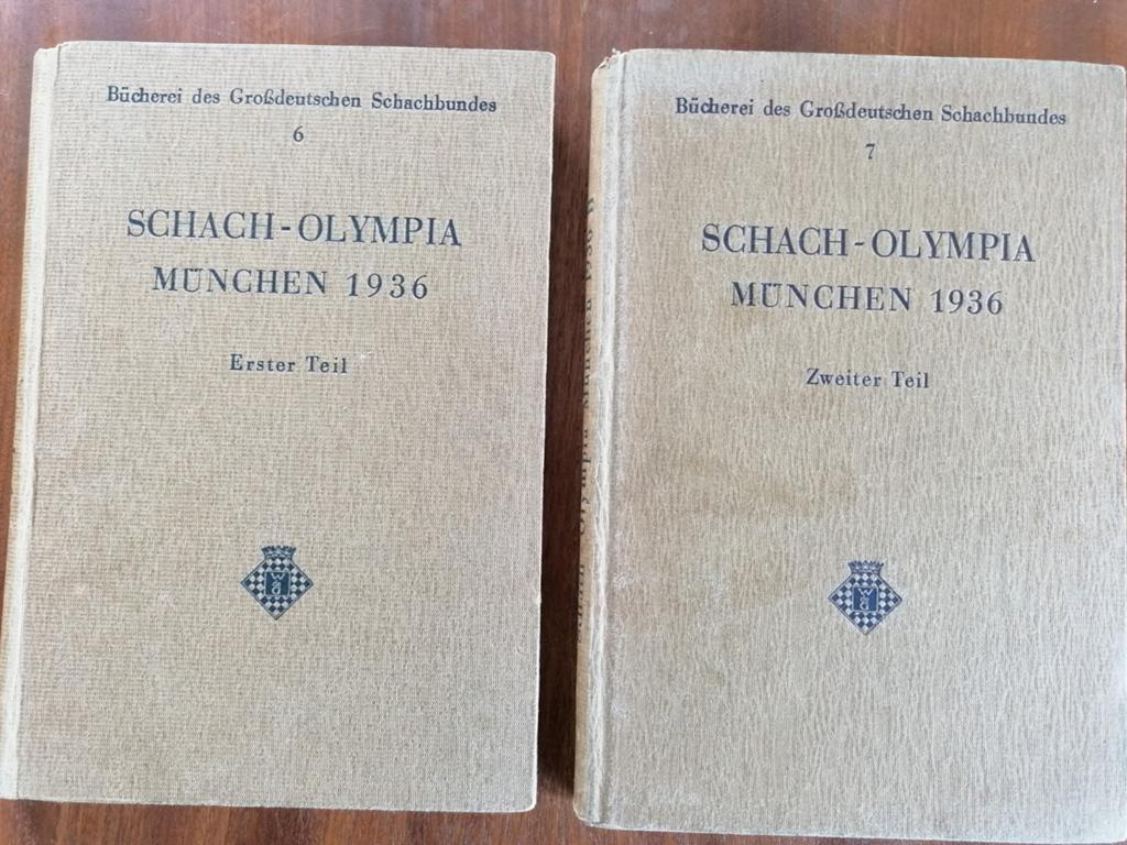 2 Schaakboeken Schach-Olympia München 1936 - Kurt Richter, Hobby en Vrije tijd, Denksport en Puzzels, Ophalen of Verzenden, Gebruikt