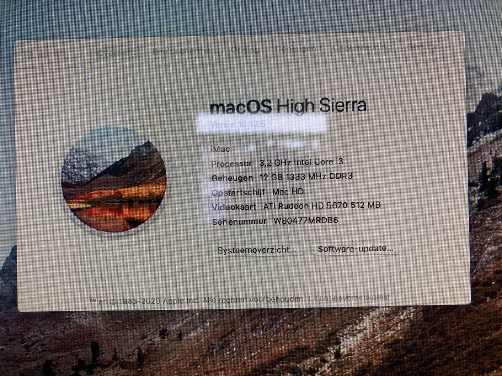 Apple iMac 27 inch (2010) - Intel Core i3, 12GB RAM, Computers en Software, Apple Desktops, Ophalen, Gebruikt, IMac, 3 tot 4 Ghz