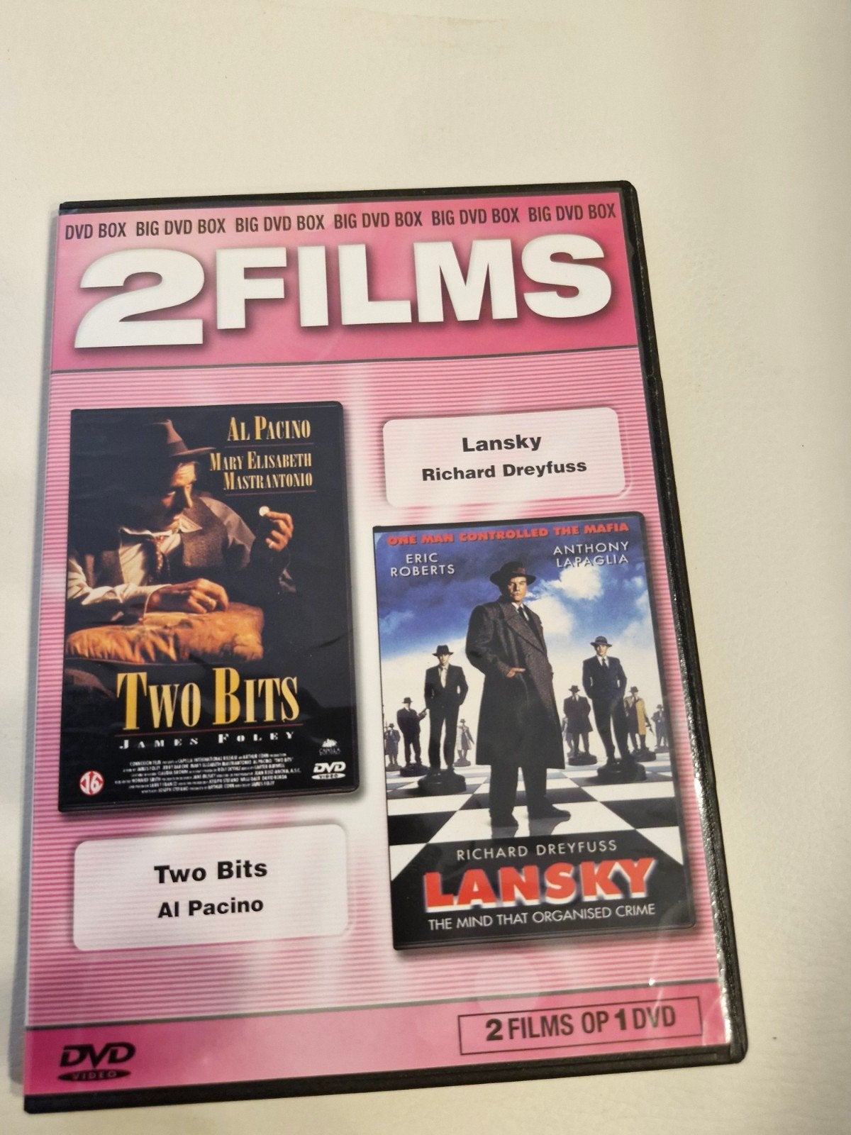 2 Films op 1 DVD: Two Bits & Lansky (Al Pacino), Vanaf 16 jaar, Nederlands, Ophalen of Verzenden, Inclusief doosje