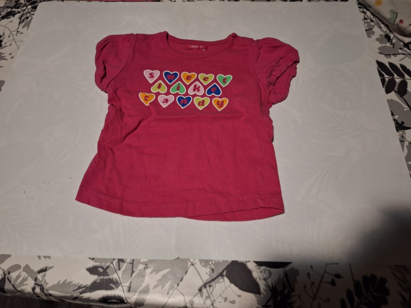 Baby Meisje T-shirt. Maat 74., Kinderen en Baby's, Babykleding | Maat 74, Ophalen of Verzenden, Zo goed als nieuw, Meisje, Shirtje of Longsleeve