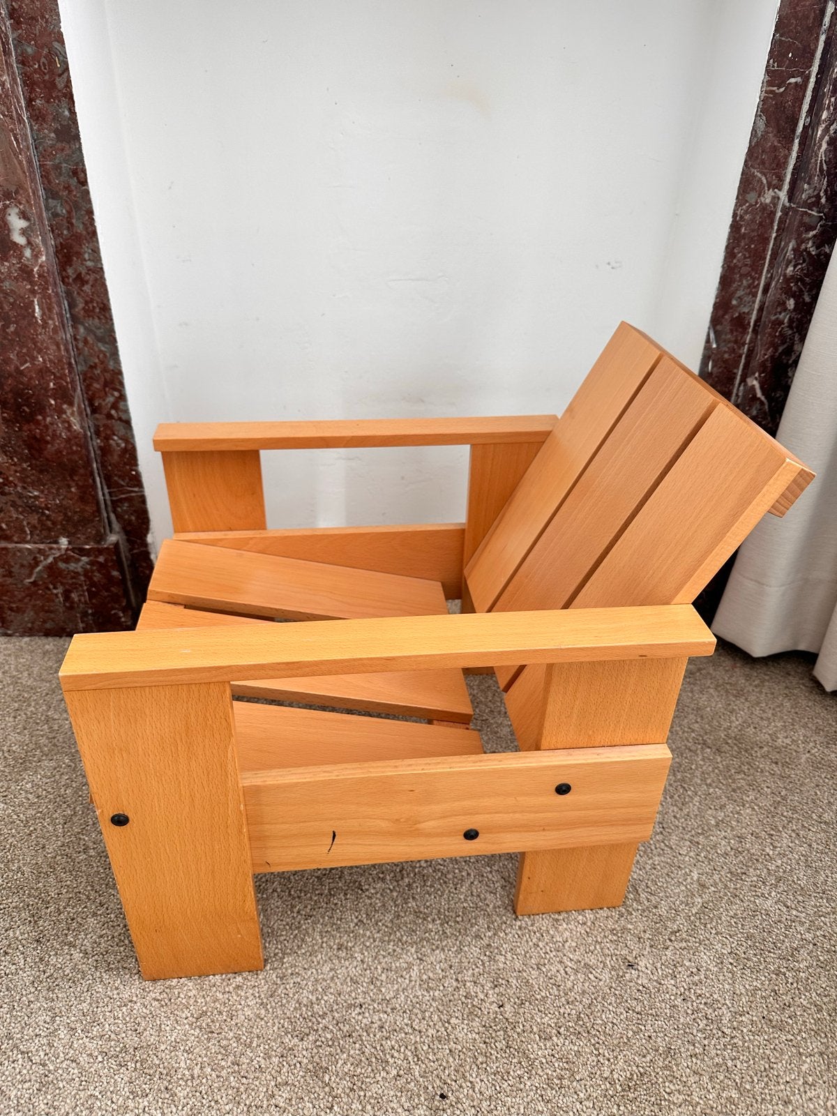 Rare 2/3-scale children’s Rietveld version Crate Chair., Huis en Inrichting, Stoelen, Zo goed als nieuw, Eén, Hout, Overige kleuren