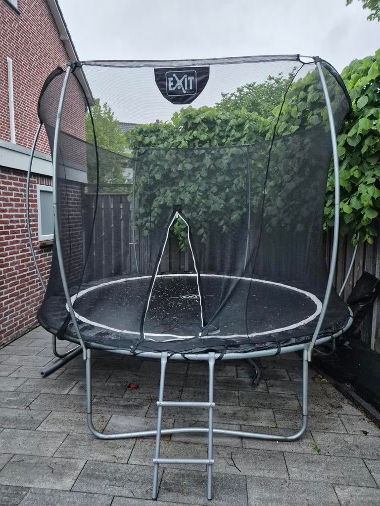 Trampoline Exit 360 met veiligheidsnet en ladder, Ophalen of Verzenden, Gebruikt