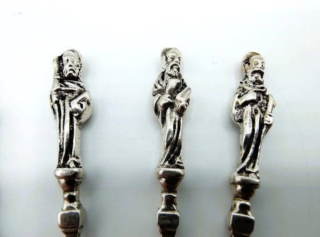 5 Zilveren pijpenwroeters met apostelen, 835, Antiek en Kunst, Verzenden, Zilver