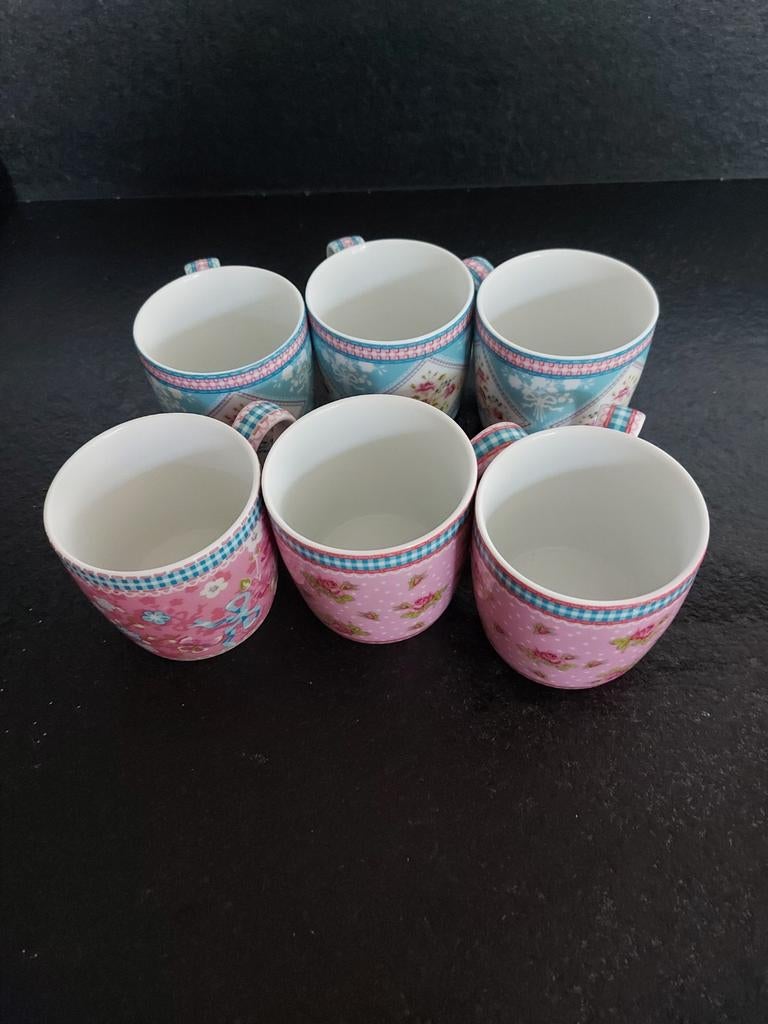 Pip  mokken 6 stuks, Huis en Inrichting, Ophalen of Verzenden, Porselein, Overige stijlen, Kop(pen) en/of Schotel(s)
