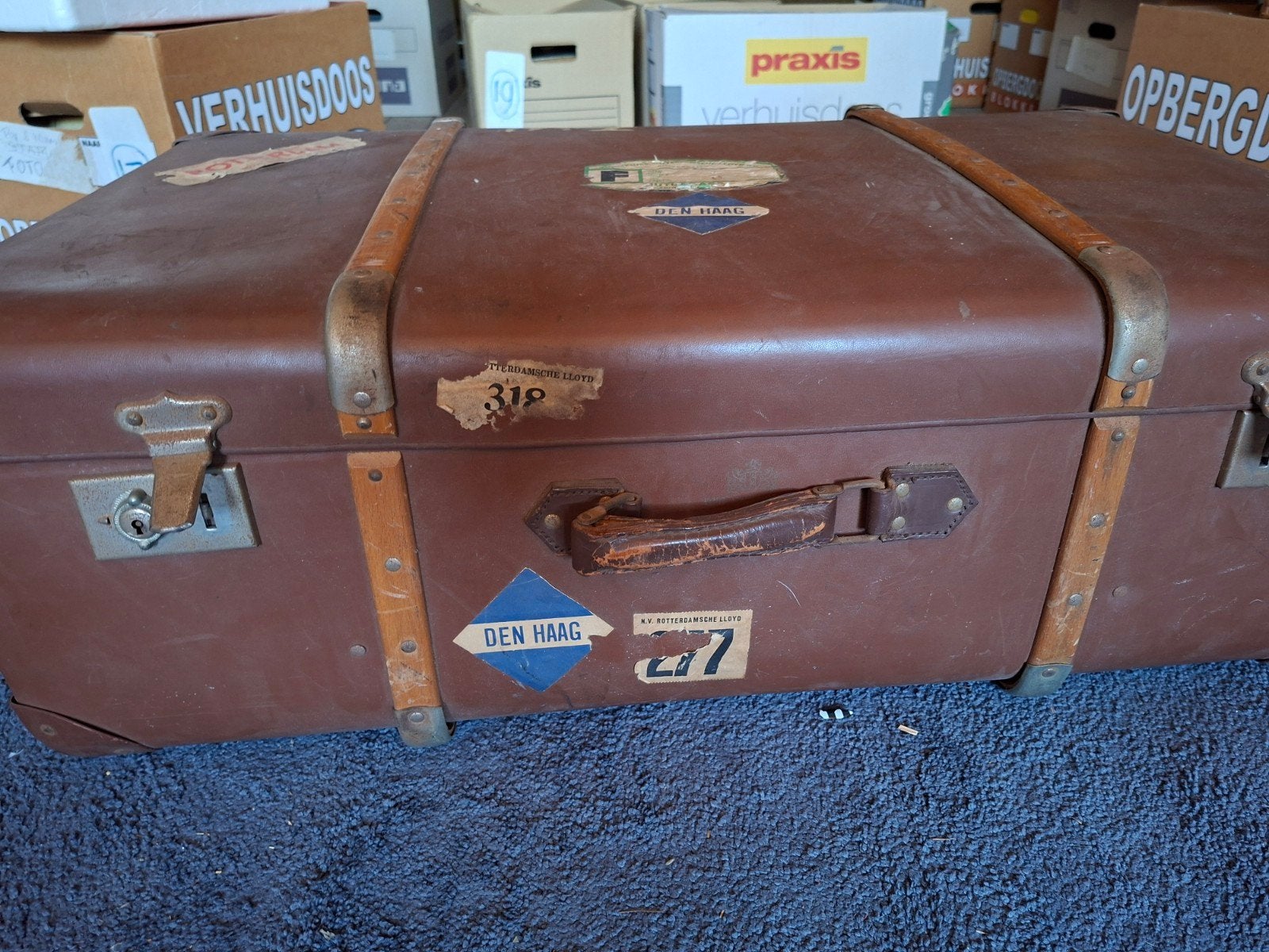 Vintage reiskoffer in goede conditie, Ophalen