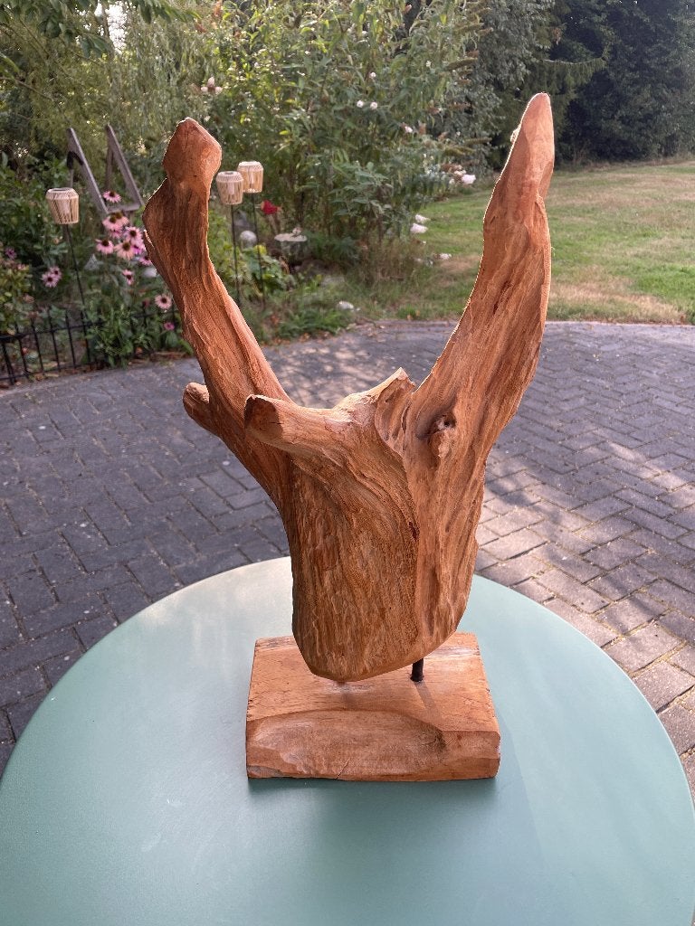 Teakhouten decoratie, Hout, Ophalen of Verzenden, Bruin, Landelijk