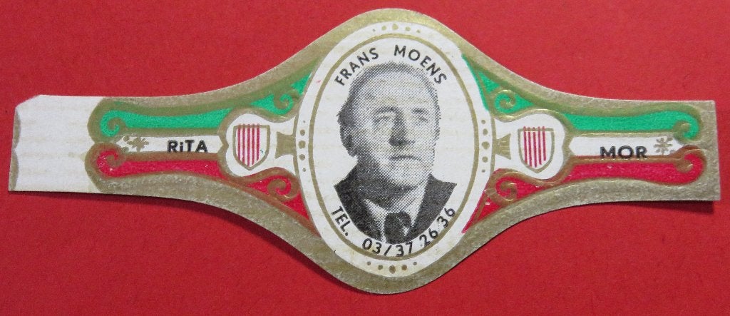 Sigarenbandje Reclamebandje Morrita Frans Moens, Verzamelen, Verzenden, Gebruikt, Sigarenbandjes